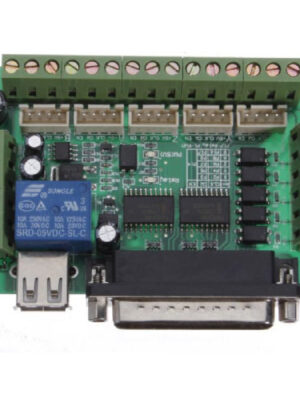 MACH3 Interface Board CNC 5 Axis with Optocoupler for Stepper Motor Driver and USB cable