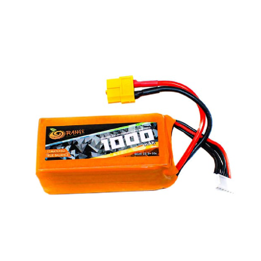 Orange 1000mAh 6S 35C/70C (22.2V) Lithium Polymer Battery Pack