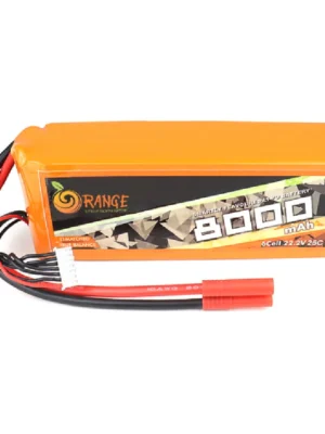 Orange 8000mAh 6S 25C/50C Lithium polymer battery Pack (LiPo)