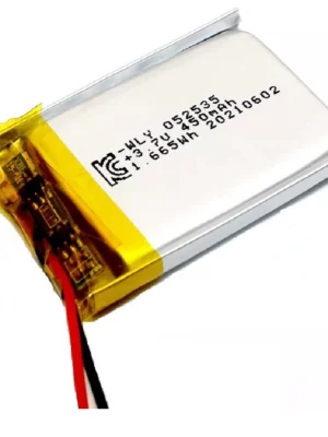 450 mAh 3.7V single cell Rechargeable LiPo Battery