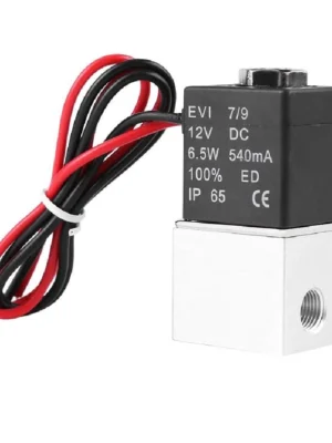 DC 12V Solenoid Valve 1/8″ 2 Way Normally Closed Direct-Pneumatic Valves For Water Air Gas Hot