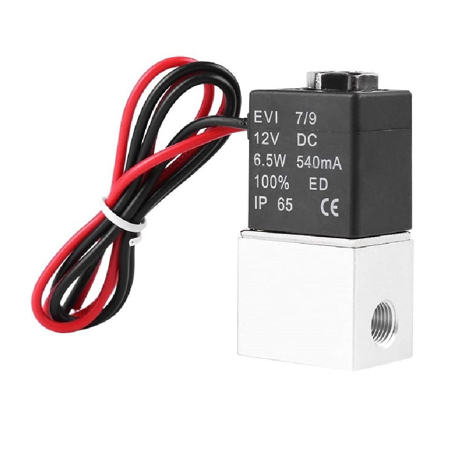 DC 12V Solenoid Valve 1/8″ 2 Way Normally Closed Direct-Pneumatic Valves For Water Air Gas Hot