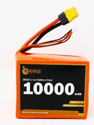 Orange ISR 18650 11.1V 10000mAh 8C 3S4P Li-Ion Battery Pack