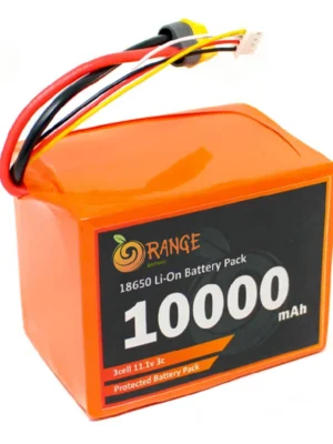 Orange NMC 18650 11.1V 10000mAh 3C 3S4P Li-Ion Battery Pack