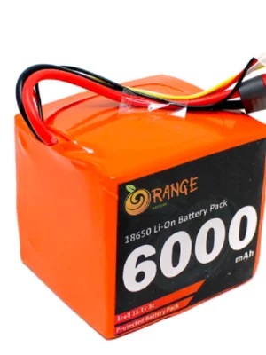 Orange NMC 18650 11.1V 6000mAh 3C 3S2P Li-Ion Battery Pack