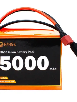 Orange NMC 18650 14.8V 5000mAh 3C 4S2P Li-Ion Battery Pack