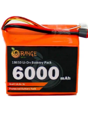 Orange NMC 18650 14.8V 6000mAh 3C 4S2P Li-Ion Battery Pack
