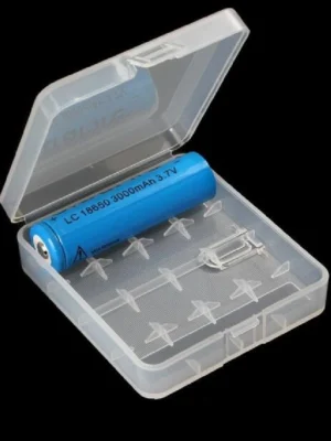 Transparent Waterproof 4 x 18650 Battery Portable Clear Plastic Storage Box Size:83 x 72 x 23.5mm