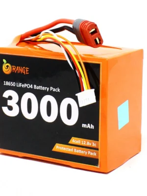 Orange IFR 18650 12.8V 3000mAh 3C 4S2P LiFePO4 Battery Pack