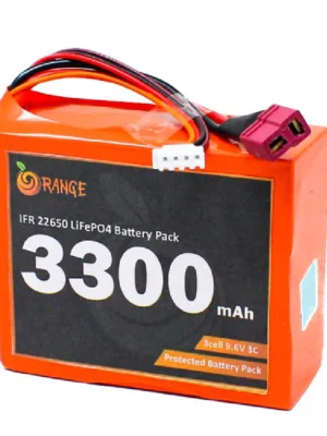 Orange IFR 22650 9.6V 3300mAh 3C 3s1p LiFePO4 Battery Pack