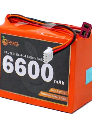 Orange IFR 22650 9.6V 6600mAh 3C 3s2p LiFePO4 Battery Pack