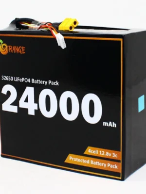 Orange IFR 32650 12.8V 24000mAh 3C 4S4P LiFePO4 Battery Pack