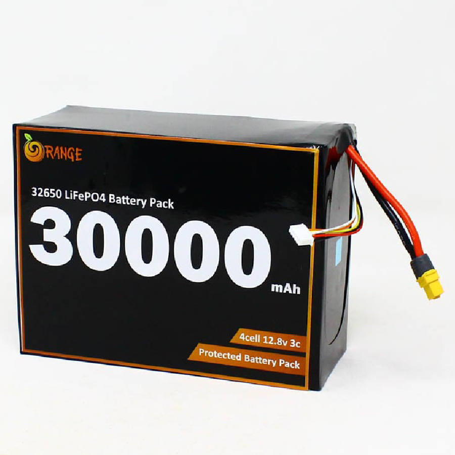 Orange IFR 32650 12.8V 30000mAh 3C 4S5P LiFePO4 Battery Pack