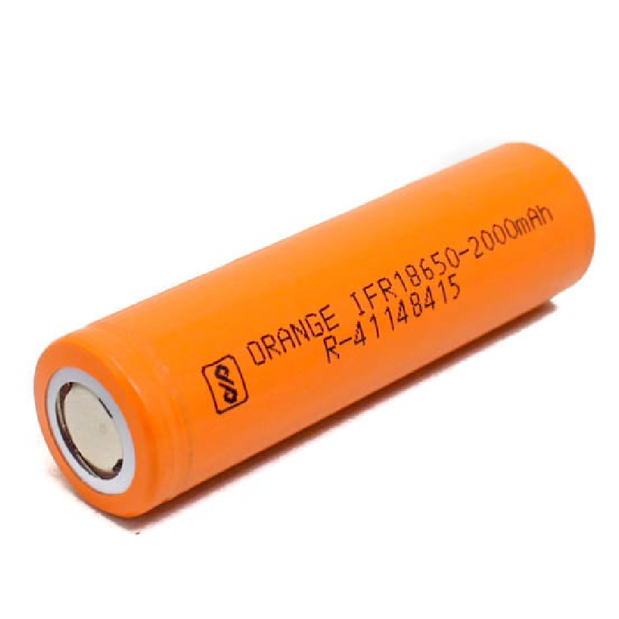 Orange A Grade IFR18650 2000mAh (3c) LiFePO4 Battery