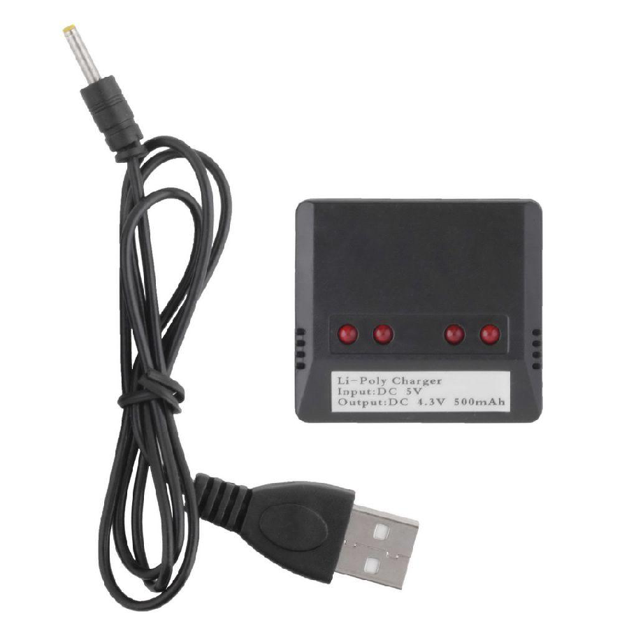 4 Port DC5V 1S RC Lithium LiPo Battery Compact Balance Charger for RC Quadcopter