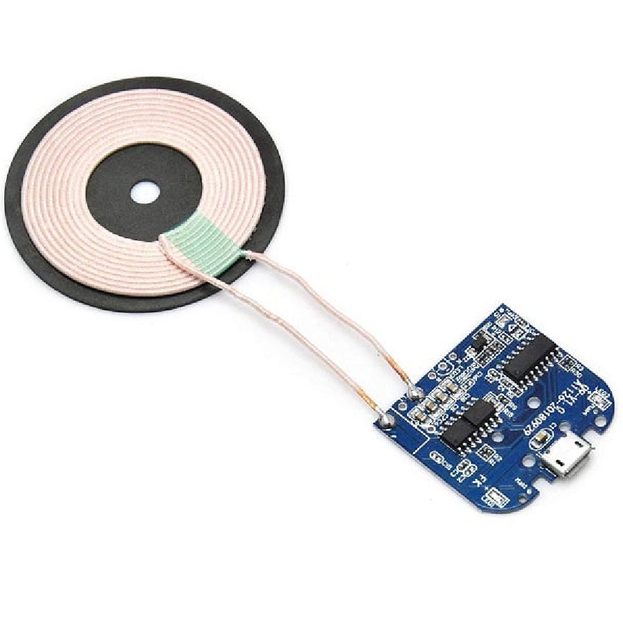 DC 5V Qi Standard Micro USB Input PCBA Circuit Board With Coil for Wireless Phone Charging (Transmitter)