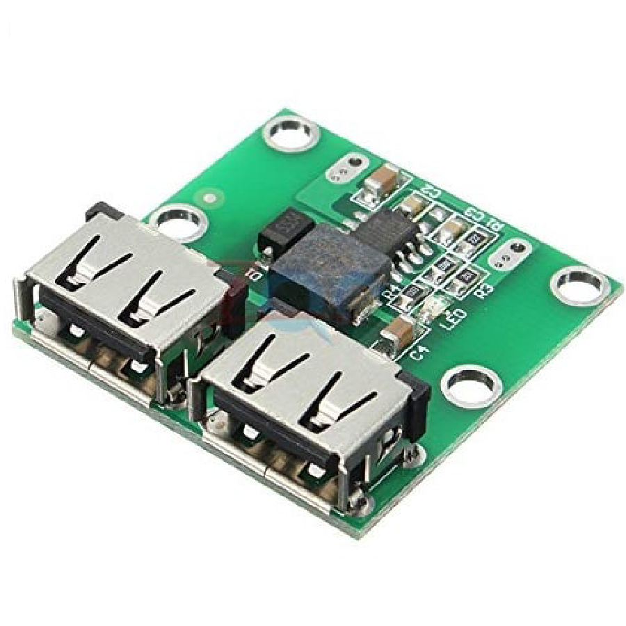 Dual USB Output 9V/12V/24V to 5V 3A DC-DC Car Charging Voltage-Stabilizer Module